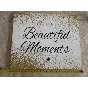 Colleen Karis Designs Collect Beautiful Moments Gold Glitter Canvas Art 24x20